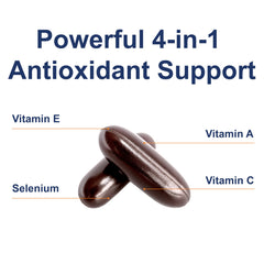 Closeup of Carlson ACES + Zn softgels highlighting compact, easy-to-swallow form