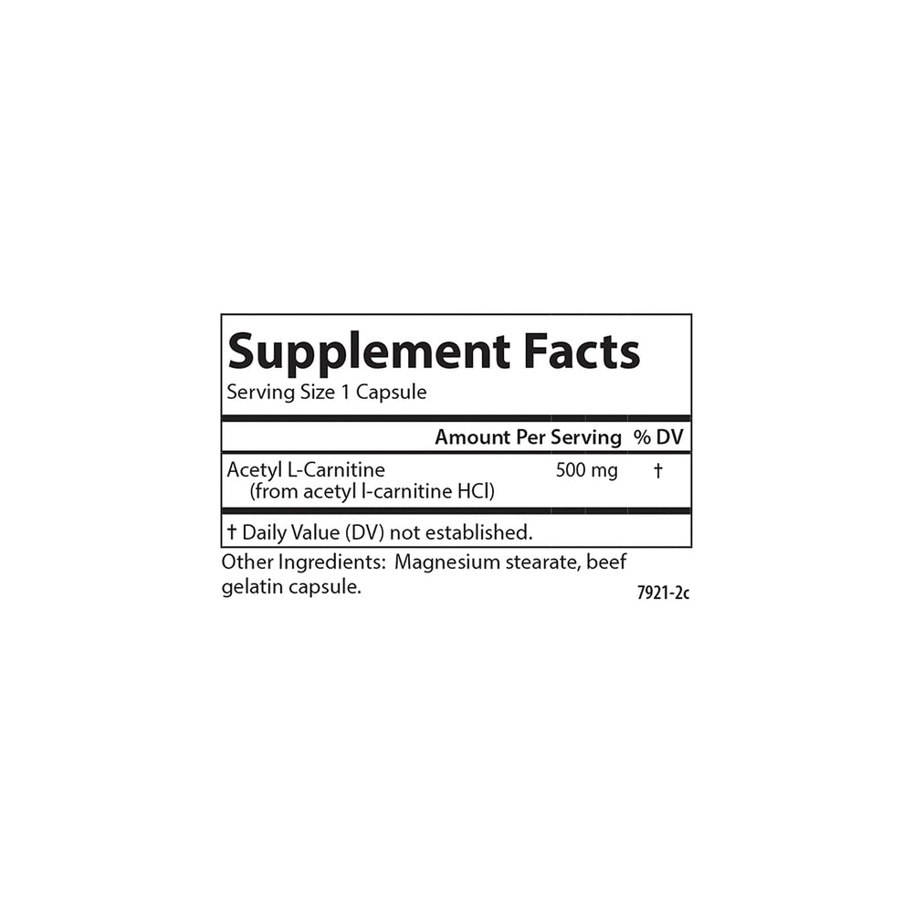 Carlson Acetyl L-Carnitine bottle on desk, ready for daily routine.