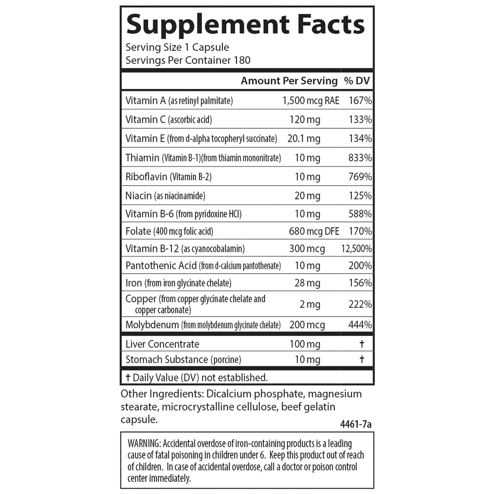 Carlson Blood Nutrients pour shot showing easy dosing