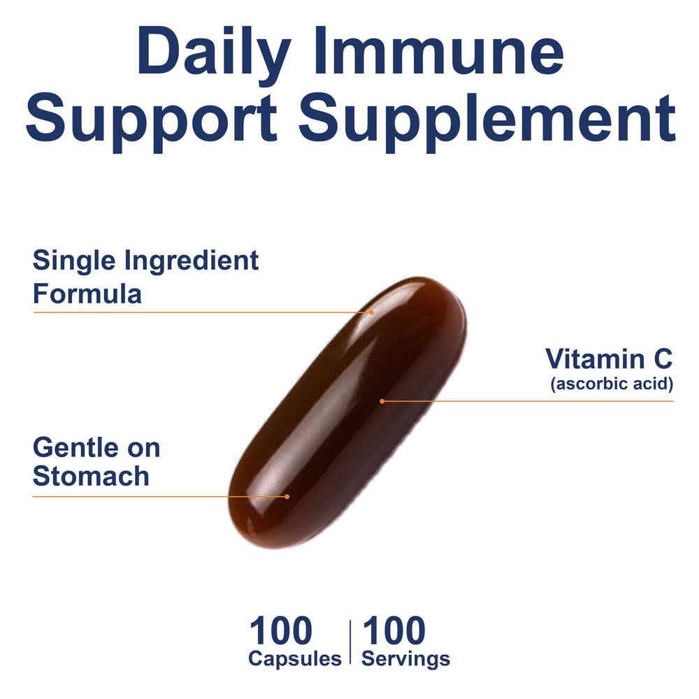 Carlson C-Gels label closeup highlighting vitamin C content and quality assurance.