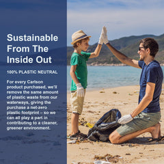 Carlson Ceylon Cinnamon packaging on wood conveys premium freshness.