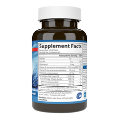 Carlson Cod Liver Oil Minis capsules on a table for easy daily dosing