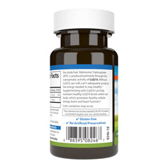 Carlson Co-Q10 softgels closeup reveals smooth, swallow-friendly texture.