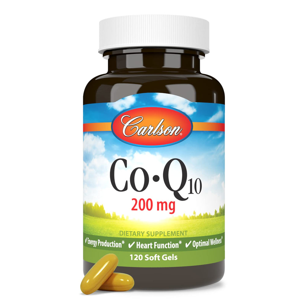 Softgels in hand from Carlson Co-Q10 for convenient daily use.