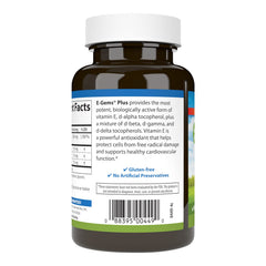 Carlson E-Gems Plus 400 IU bottle being poured for daily routines