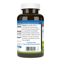 Carlson E-Gems soft gels closeup, smooth and easy to swallow.