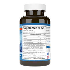 Carlson Elite DHA Gems softgels closeup reveals smooth texture for easy daily swallowing.