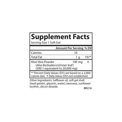 Carlson Golden Aloe 100 mg concentrate glass highlighting strength