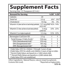Carlson Kids Cod Liver Oil freshness seal hints at potency and quality