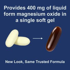 Carlson Magnesium Gels bottle back label showing dosage details.
