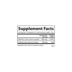 Close-up of Carlson Mild-C label showing high potency vitamin C per serving