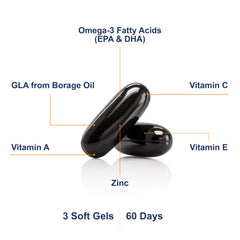 Carlson Moistur-eyes label closeup highlights ingredients for ocular moisture support.