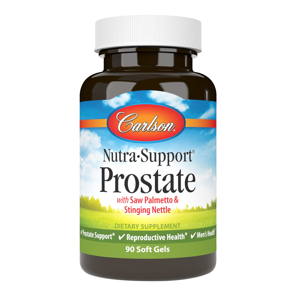 Carlson Nutra-Support Prostate bottle front for daily prostate function