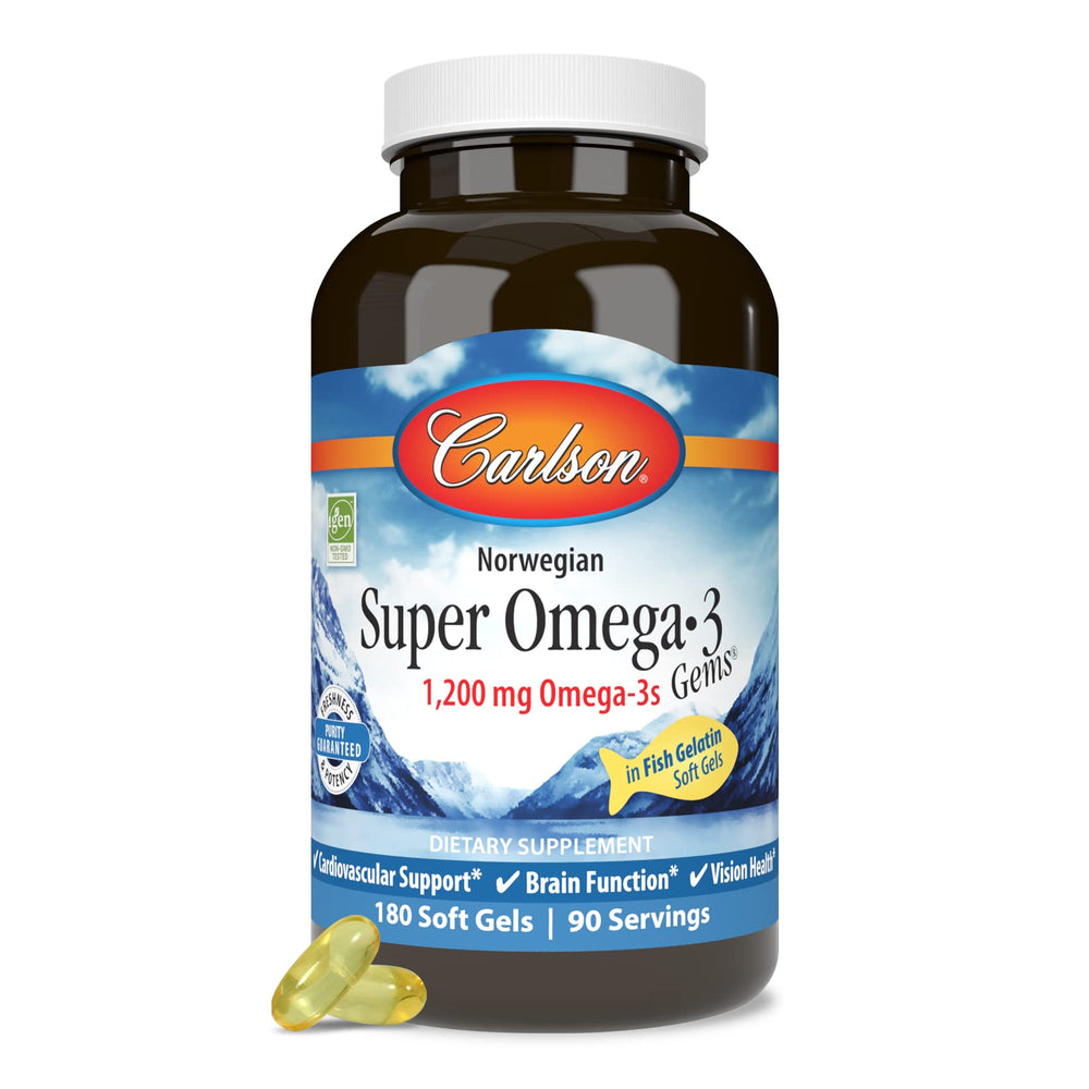 Carlson Omega-3 Gems freshness seal illustrating potency and guaranteed quality