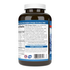 Carlson Omega-3 Lemon flavor bottle ready for daily supplement routine