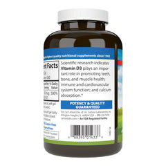 Carlson Vitamin D3 4000 IU softgels closeup highlights cholecalciferol content.