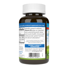 Carlson Vitamin D3 bottle label detail highlighting quality since 1965.