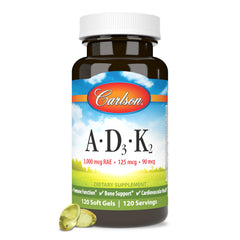 Carlson A D3 K2 label closeup confirming FDA-registered lab tested potency