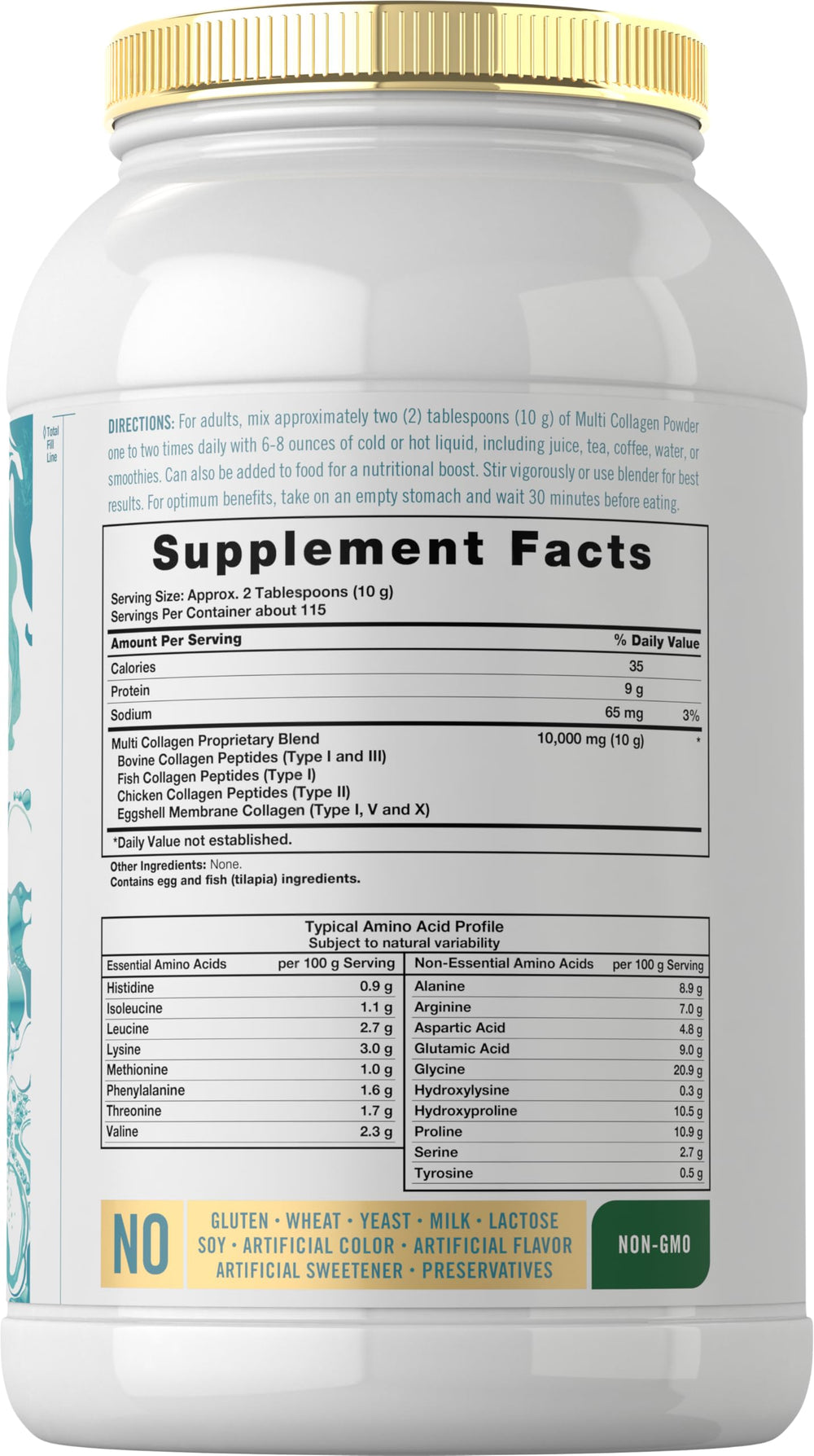 Carlyle Multi Collagen Peptides serving scoop for daily use