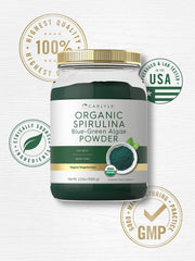 Carlyle Spirulina Powder blend in a shake showing color and texture
