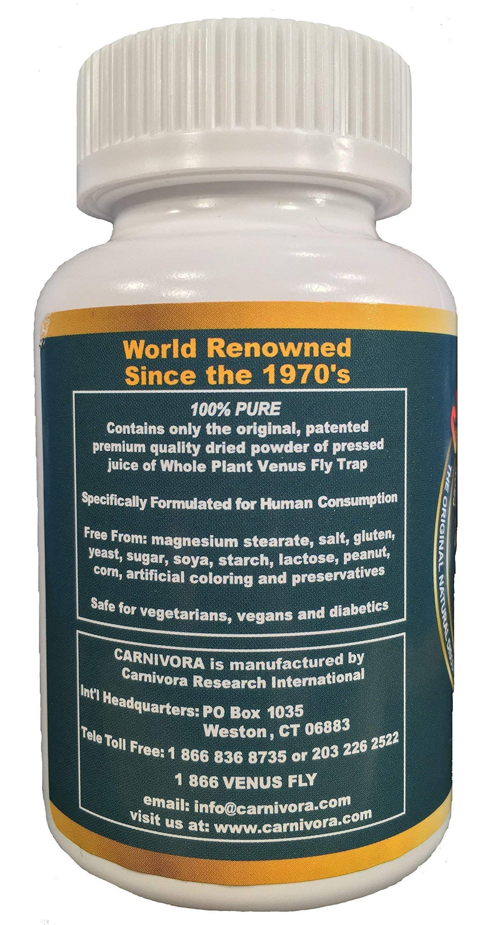 Carnivora Vegi-Caps open bottle showcases accessible daily supplementation