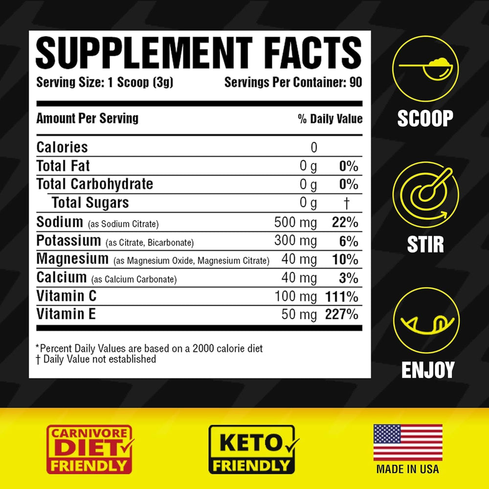 Carnivore Electrolytes lemon dissolving in water demonstrates refreshing taste and quick hydration