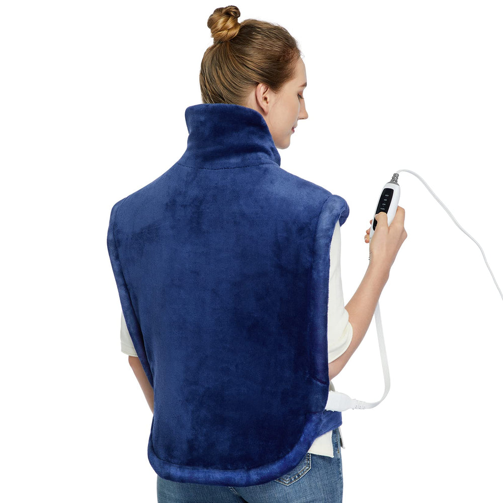 CAROMIO neck-shoulders heating pad provides targeted warmth for tense muscles.