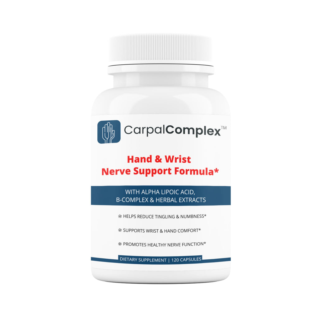CarpalComplex nerve-support capsules for daily tasks supporting comfortable hand sensation.
