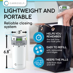 CARROSELF busy-adults-daily-use keeps medications organized on the go