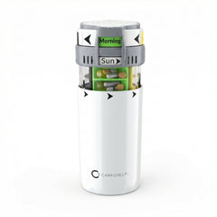 CARROSELF smart pill dispenser shows four daily doses for easy daily planning