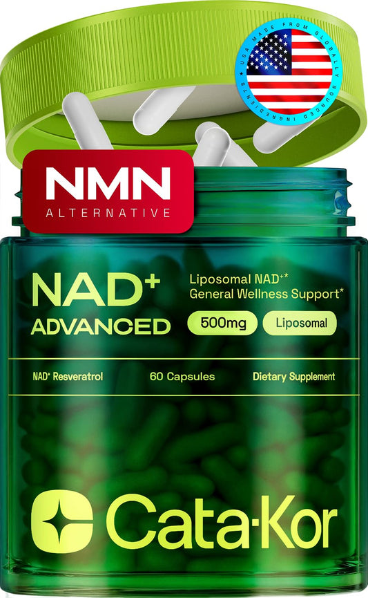 Cata-Kor Liposomal NAD bottle front for daily wellness support