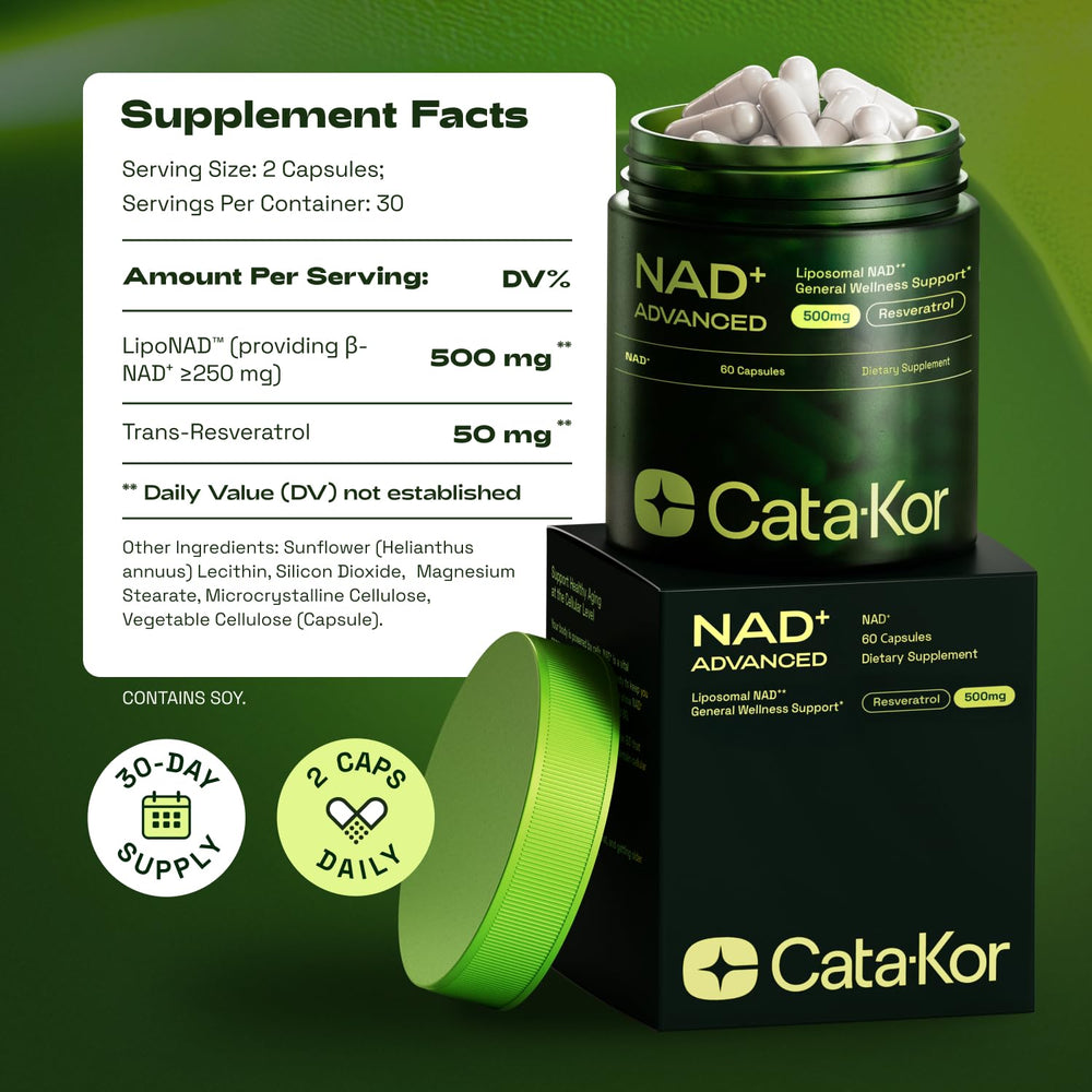 Cata-Kor Liposomal NAD certificate of analysis document