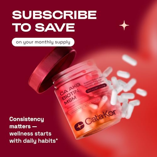 Cata-Kor easy three-capsule daily serving shown for flexibility.