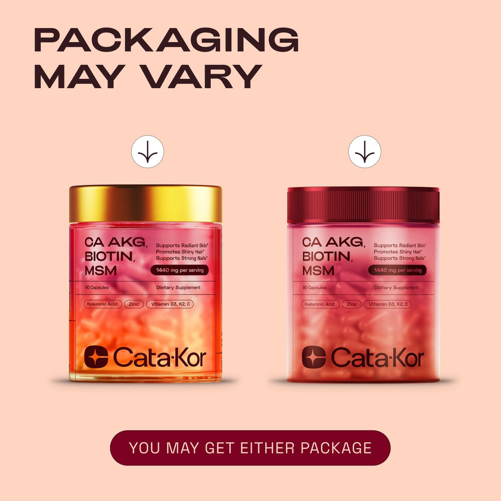 Cata-Kor globally sourced ingredients label conveying quality.
