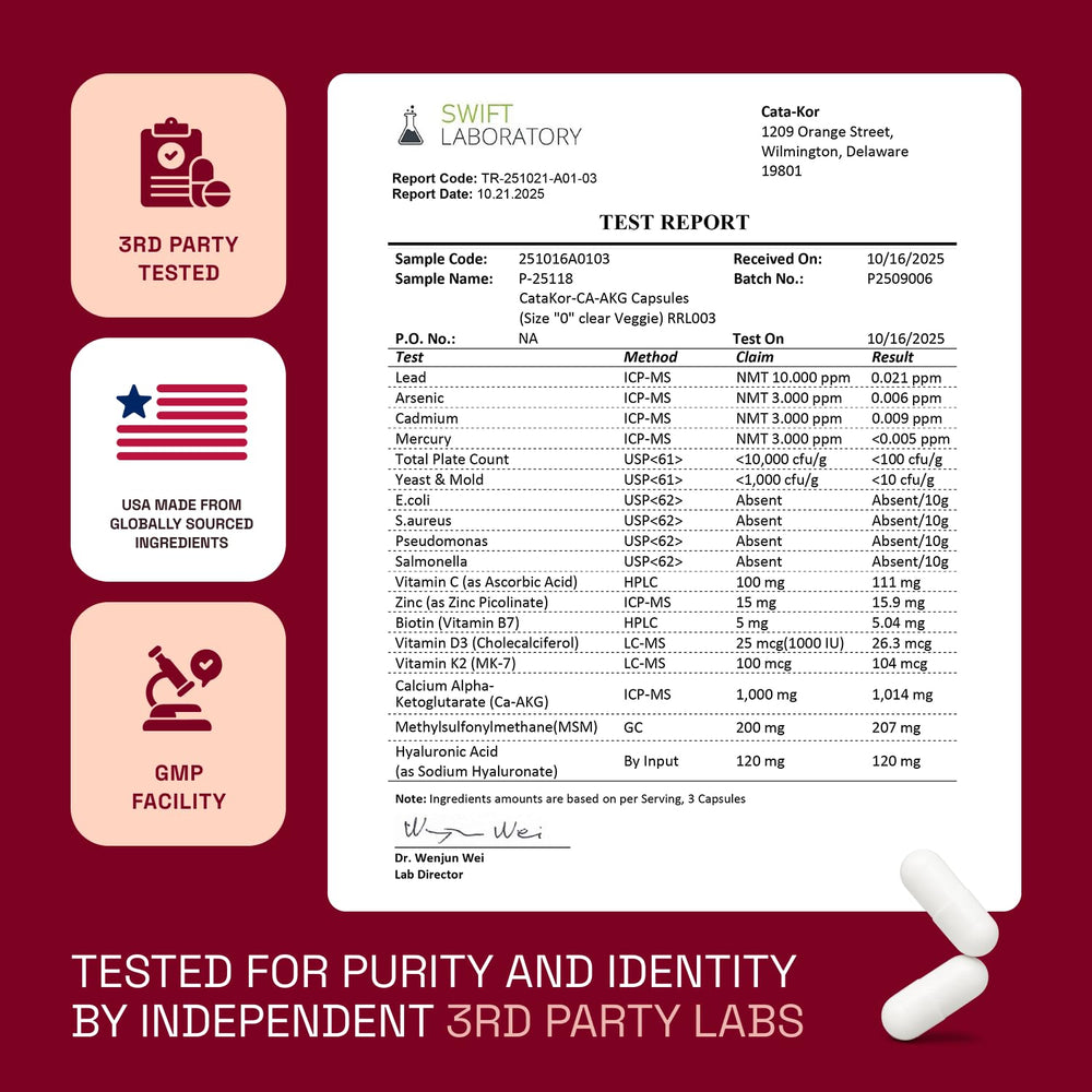 Cata-Kor made in USA labeling on packaging indicating quality sourcing.