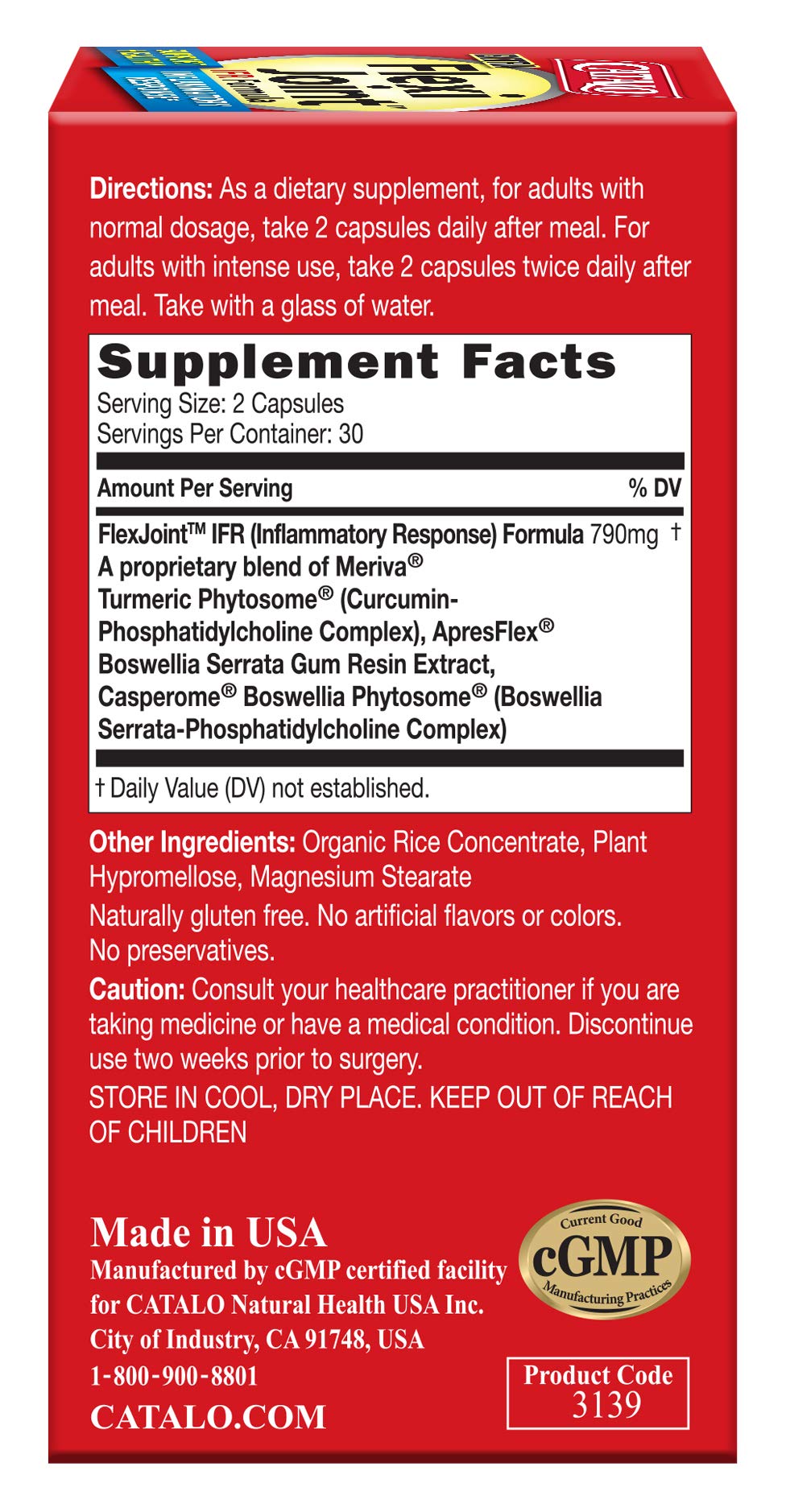 CATALO Casperome Boswellia phytosome feature for joint comfort support