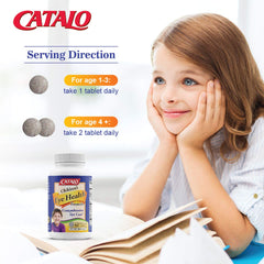 CATALO Blueberry-vanilla flavored chewables illustrating tasty daily use for kids.