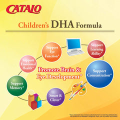 CATALO orange flavor DHA designed to appeal to kids during dosing.