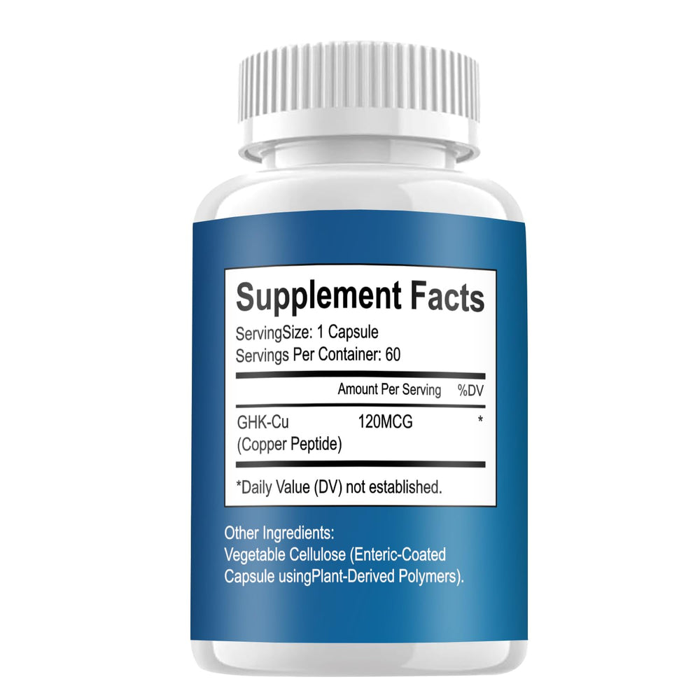 CAUDAN GHK-Cu capsules close-up illustrating delayed-release delivery for steady absorption.