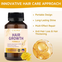 CAUPIA Hair Energy daily-use scene suggests simple routine for long-term nourishment.