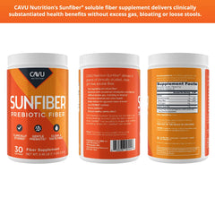 Glass of water with Sunfiber dissolved, highlighting quick hydration-friendly texture.