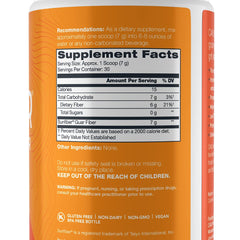 Sunfiber powder dissolving in water illustrating smooth mix and easy consumption.