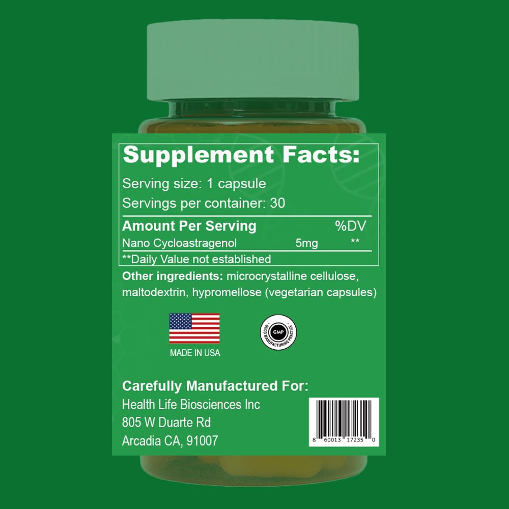 CAW Nano Cycloastragenol purity over 99.5% verified by third-party lab