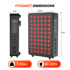 CCGIRU 60 dual-chip LEDs close-up highlighting high intensity for targeted therapy