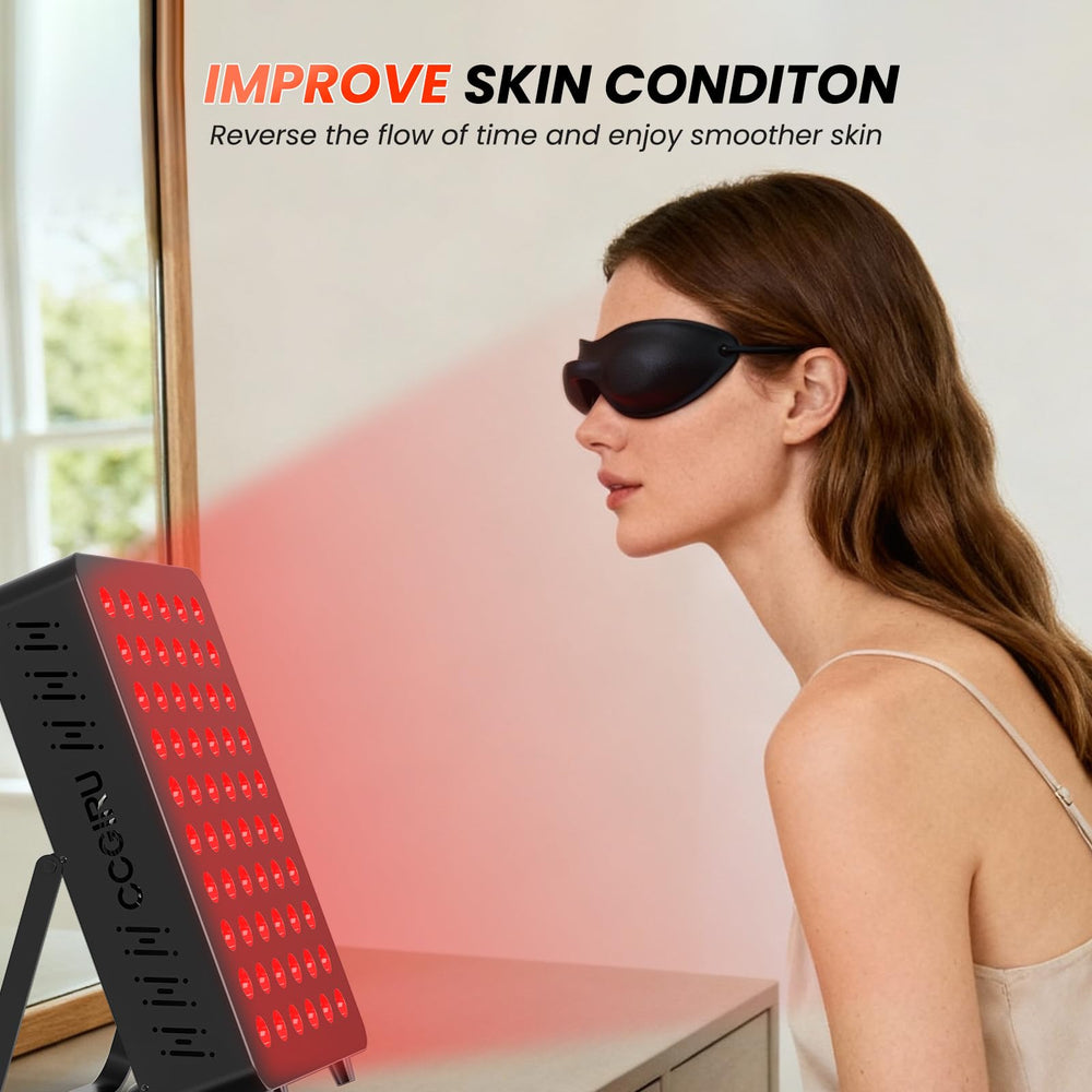 CCGIRU included glasses, eye mask, and foot pads for comfort during sessions.