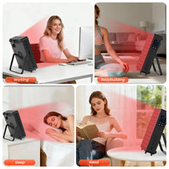 CCGIRU user applies red light to skin for a relaxing session.