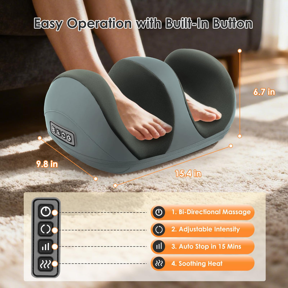 CCHYF massager on calf area highlights upper-leg relief.