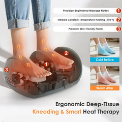 CCHYF massager heat toggle close-up shows gentle warmth.