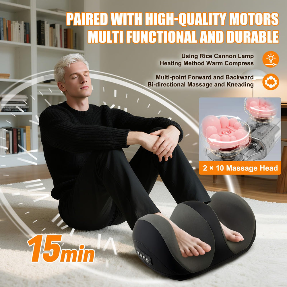 CCHYF massager demonstrating warm heat function for comfort
