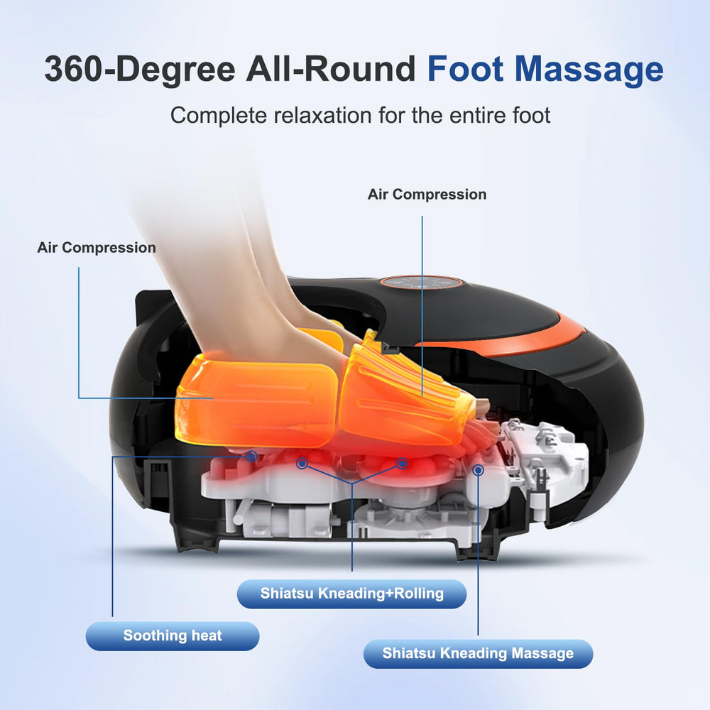 CCHYF Shiatsu Foot Massager side view ideal for home use and compact storage